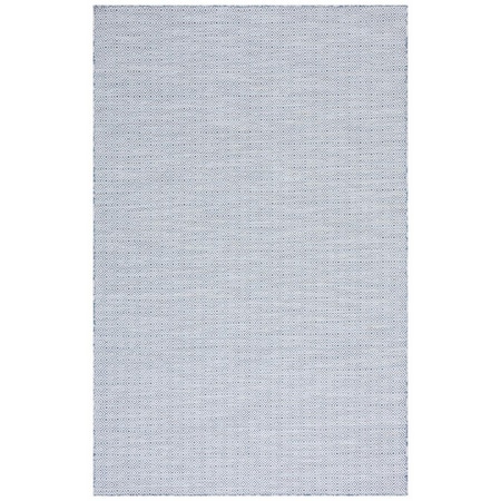 Safavieh 5 ft. 1 in. x 7 ft. 6 in. Hampton Power Loomed Rectangle Rug Navy & Ivory HTN230M-5